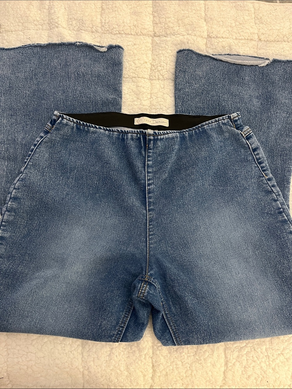 Classic Blue Wide Leg Jeans - Flare Denim